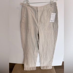 ATHLETA OATMEAL LINEN PANTS
